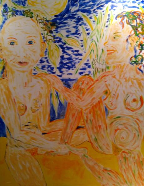 Thumbnail von 490 Frauen_am_See, Acryl auf Leinwand, 04.2018, 60x90cm, 150€.jpg