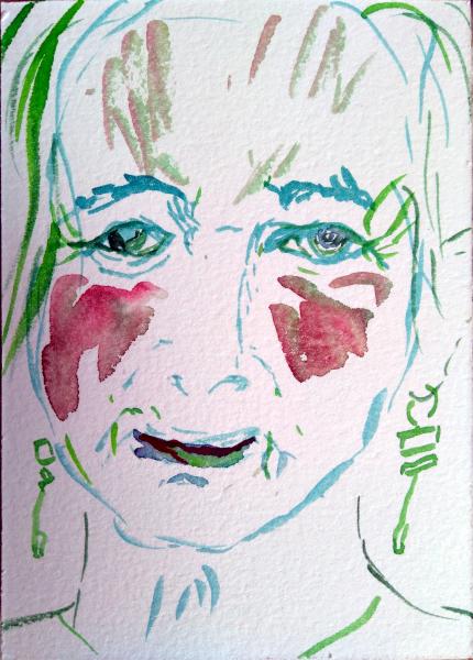 Thumbnail von 190 Schwiegermutter II, Aquarell auf Papier, 05.2018, A5, 200€.jpg