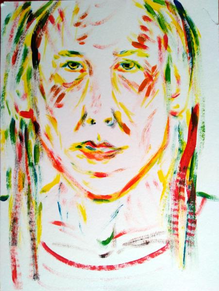 Thumbnail von 370 Selbstportrait VII, Acryl auf Papier, 07.2018, 30x40cm, 50€.jpg