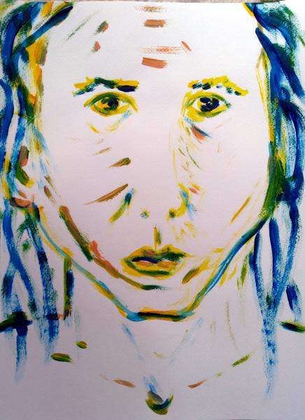 Thumbnail von 380 Selbstportrait VIII, Acryl auf Papier, 07.2018, 30x40cm, 50€.jpg