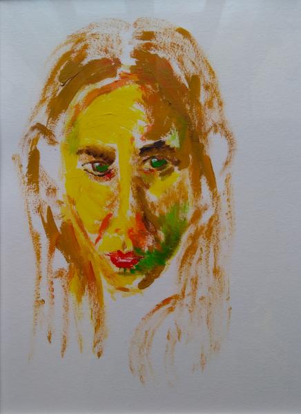 Thumbnail von 460 Selbstportrait I, Acryl auf Papier, 03.2018, 30x40cm, vergeben.jpg
