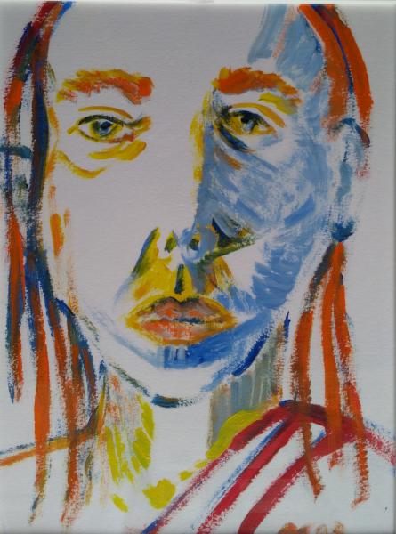 Thumbnail von 470 Selbstportrait III, Acryl auf Papier, 03.2018, 30x40cm, 50€.jpg