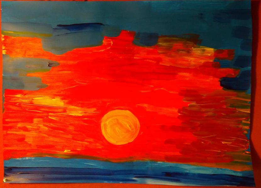 Thumbnail von 910 Sonnenuntergang, Acryl auf Papier, 10.2017, 30x40cm, 50€.jpg