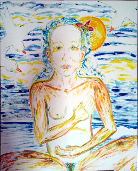 Thumbnail of 340 Frau am Meer, Acryl auf Leinwand, 07.2018, 70x100cm, vergeben.jpg