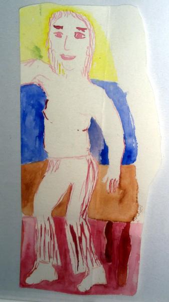 Thumbnail of 720 Frau, Aqurell auf Papier, 03.2010, 10x20cm, 30€.jpg